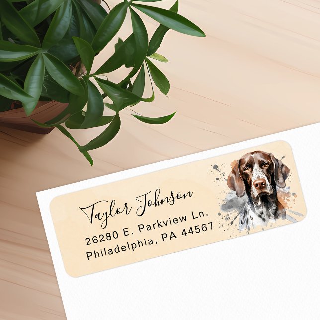German Shorthaired Pointer Dog Return Address (Creator Uploaded)