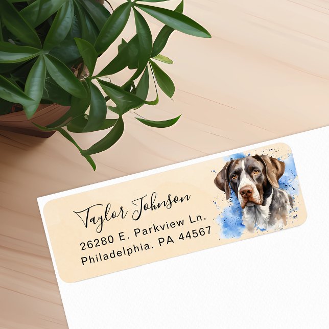German Shorthaired Pointer Dog Return Address (Creator Uploaded)