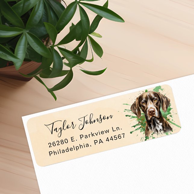 German Shorthaired Pointer Dog Return Address (Creator Uploaded)