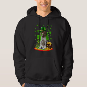 German Shorthaired Pointer Dog Shamrock St Patrick Hoodie