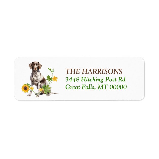 German Shorthaired Pointer Dog Sunflower Wreath (Front)