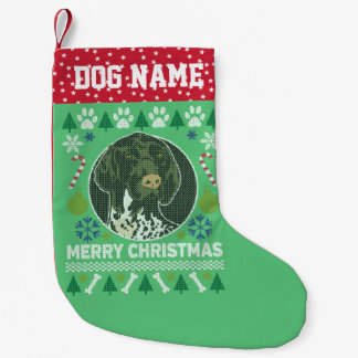 German Shorthaired Pointer Dog Ugly Christmas Small Christmas Stocking