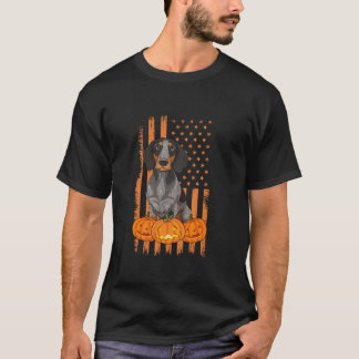 German Shorthaired Pointer Dog USA Flag Patriotic  T-Shirt