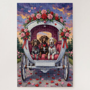 German Shorthaired Pointer  Dog Valentine's Day  Jigsaw Puzzle