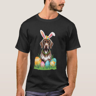 German Shorthaired Pointer Dog with Bunny Ears Eas T-Shirt