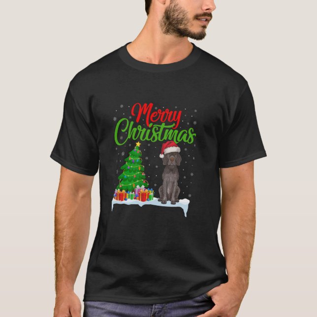 German Shorthaired Pointer Dog Xmas Tree Lights Do T-Shirt (Front)