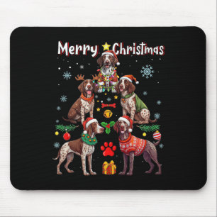 German Shorthaired Pointer Dogs Merry Christmas Tr Mouse Mat