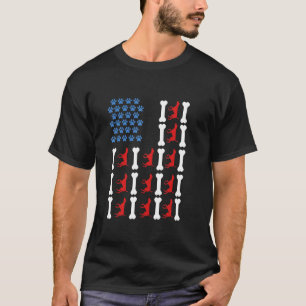 German Shorthaired Pointer Flag American Usa 4th O T-Shirt