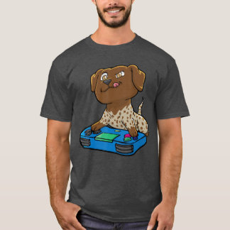 German Shorthaired Pointer Gamer Gaming Kawaii Gif T-Shirt