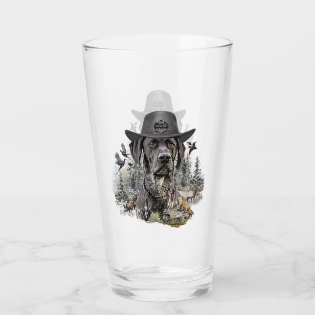 German Shorthaired Pointer Glass (Back)