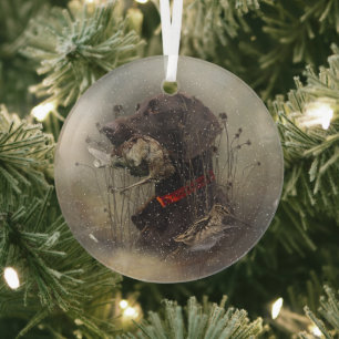 German Shorthaired Pointer Glass Tree Decoration