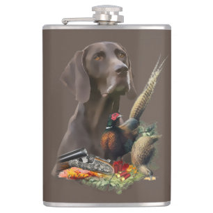 German Shorthaired Pointer GSP   Hip Flask