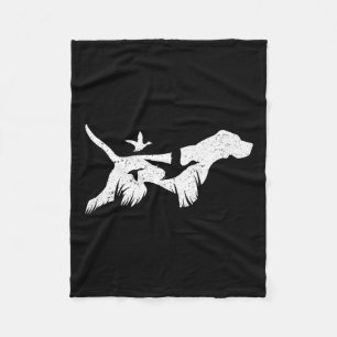 German Shorthaired Pointer Gsp Hunting Dogs  Fleece Blanket