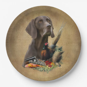 German Shorthaired Pointer GSP    Paper Plate