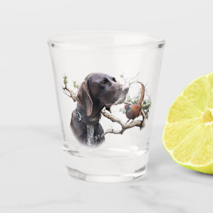 German shorthaired pointer, gsp shot glass