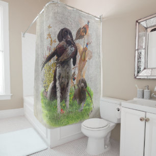German Shorthaired Pointer (GSP) Shower Curtain
