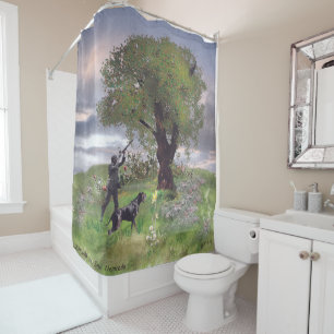 German Shorthaired Pointer (GSP) Shower Curtain
