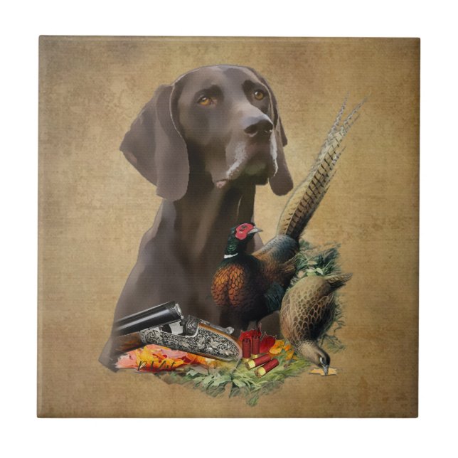 German Shorthaired Pointer GSP   Tile (Front)