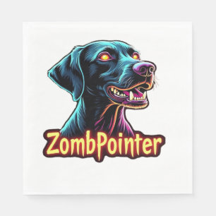 German Shorthaired Pointer GSP Zombie Dog Hallowee Napkin