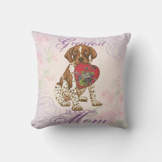 German Shorthaired Pointer Heart Mum Cushion (Front)