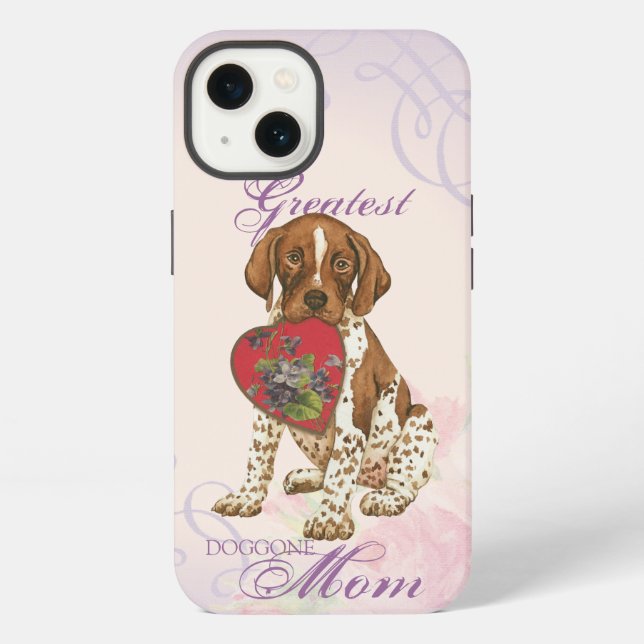 German Shorthaired Pointer Heart Mum iPhone Case (Back)