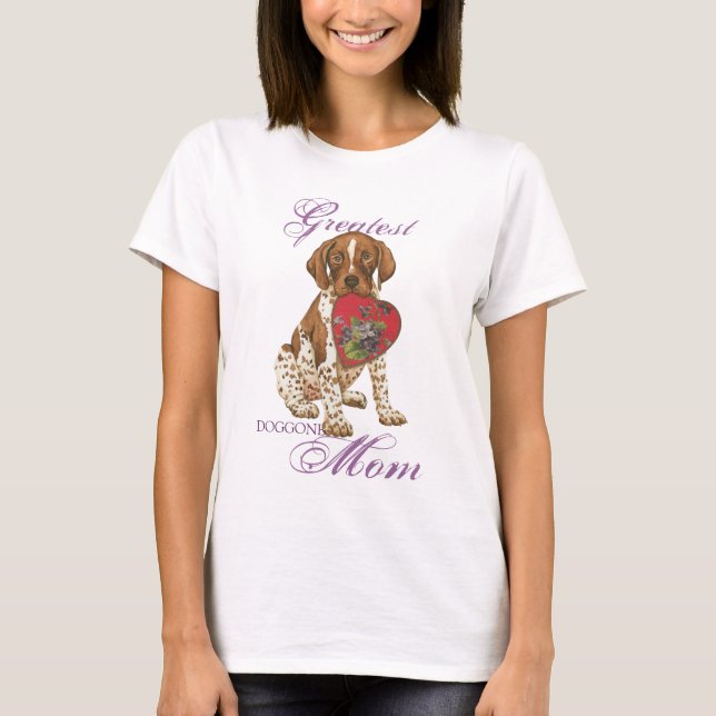 German Shorthaired Pointer Heart Mum T-Shirt (Front)