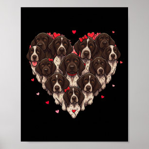 German Shorthaired Pointer Heart Valentine Womens  Poster