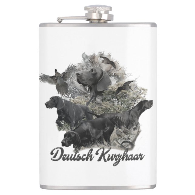 German Shorthaired pointer   Hip Flask (Front)