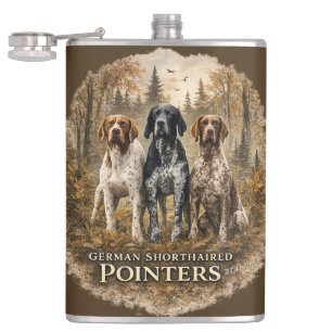 German Shorthaired Pointer Hip Flask