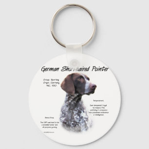 German Shorthaired Pointer History Design Key Ring