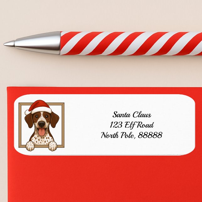 German Shorthaired Pointer Holiday Return Address (Creator Uploaded)