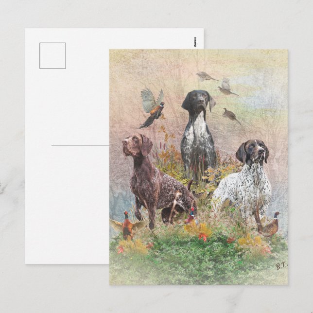German Shorthaired Pointer– Hunting Collection Holiday Postcard (Front/Back)
