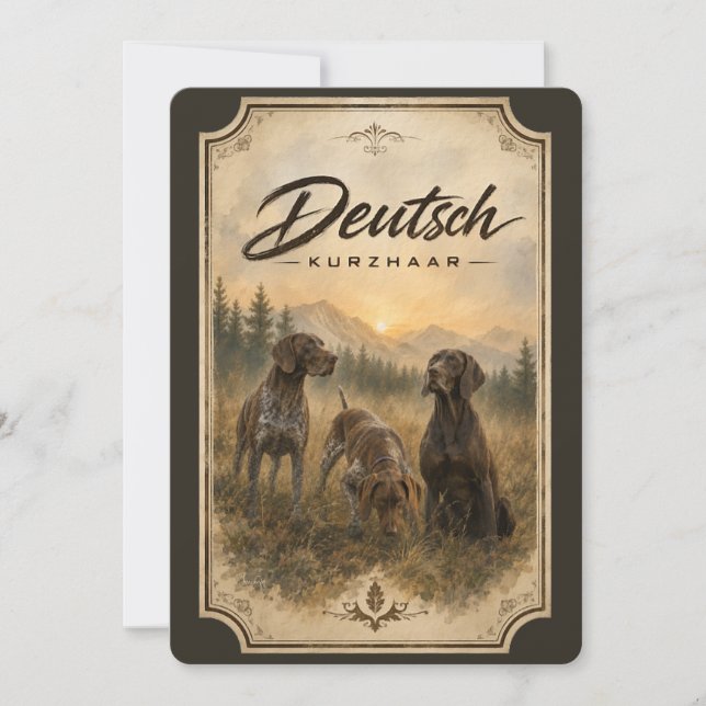 German Shorthaired Pointer– Hunting Collection Invitation (Front)