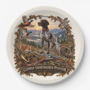 German Shorthaired Pointer– Hunting Collection Paper Plate