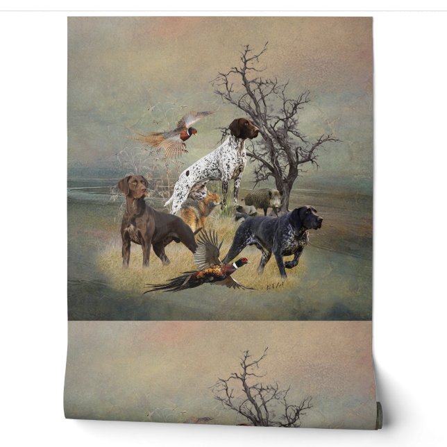 German Shorthaired Pointer– Hunting Collection Wallpaper (Unrolling)