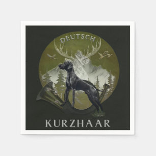 German Shorthaired Pointer , Hunting logo Napkin