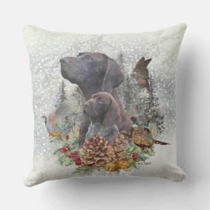 German Shorthaired Pointer in winter    Cushion