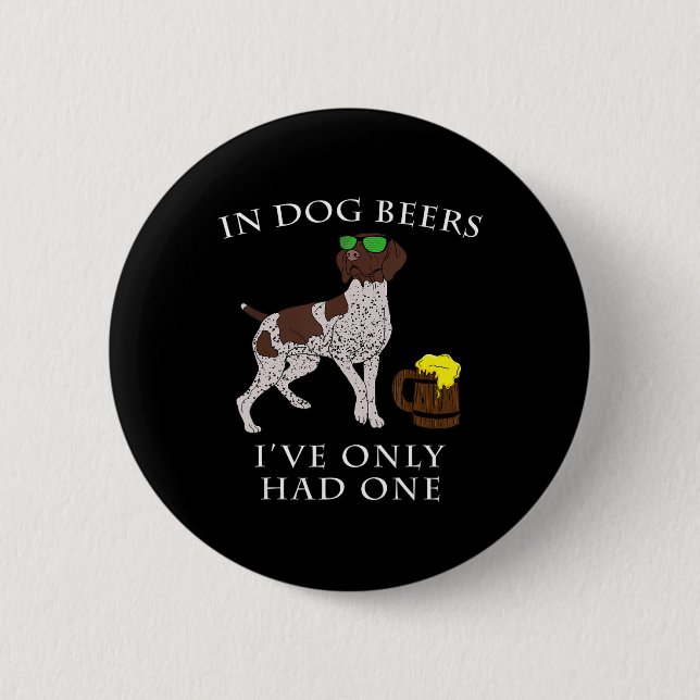 German Shorthaired Pointer  Irish St Patrick Day 6 Cm Round Badge (Front)