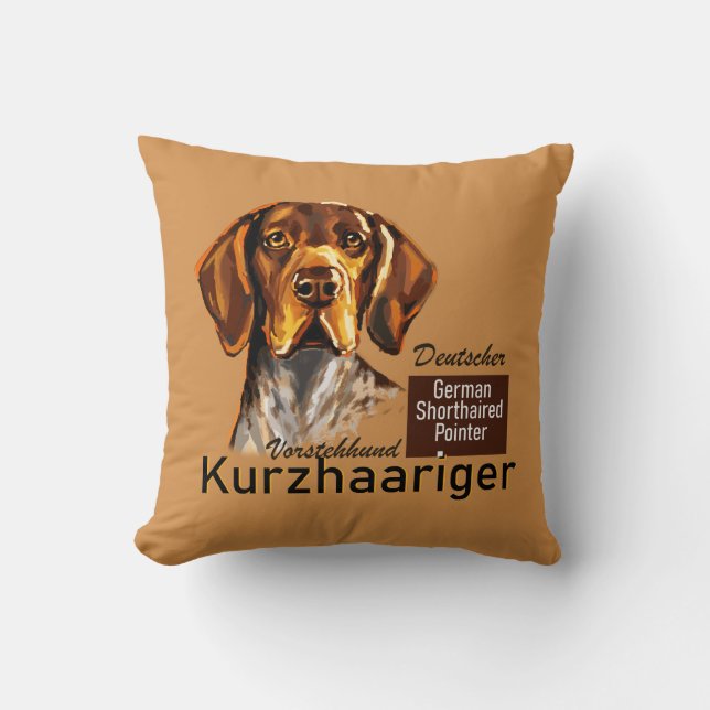 German Shorthaired Pointer Kurzhaar Cushion (Front)