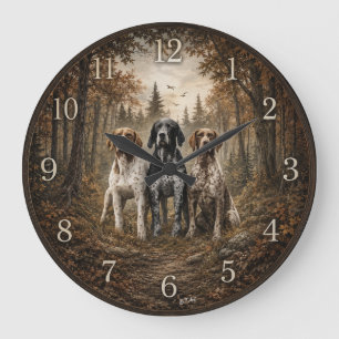 German Shorthaired Pointer  Large Clock
