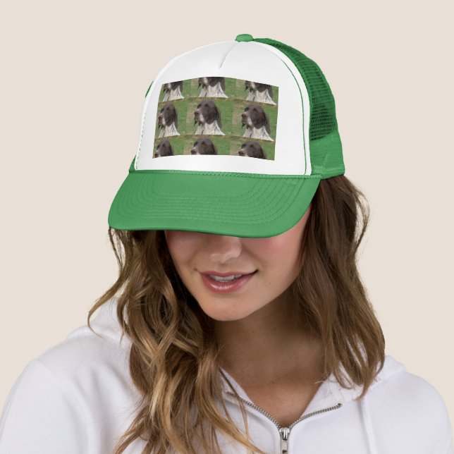 german shorthaired pointer liver and white trucker hat (In Situ)