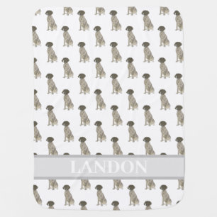German Shorthaired Pointer (Liver & White) Baby Blanket