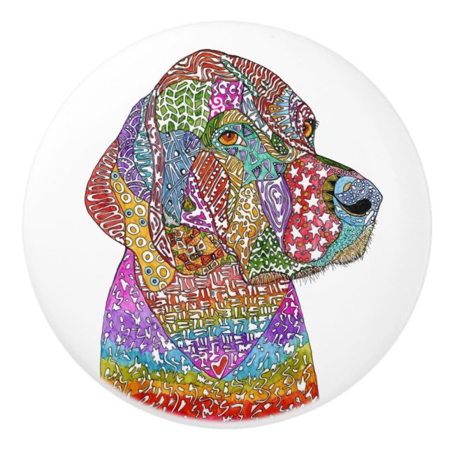 German Shorthaired Pointer Lover  Ceramic Knob (Front)