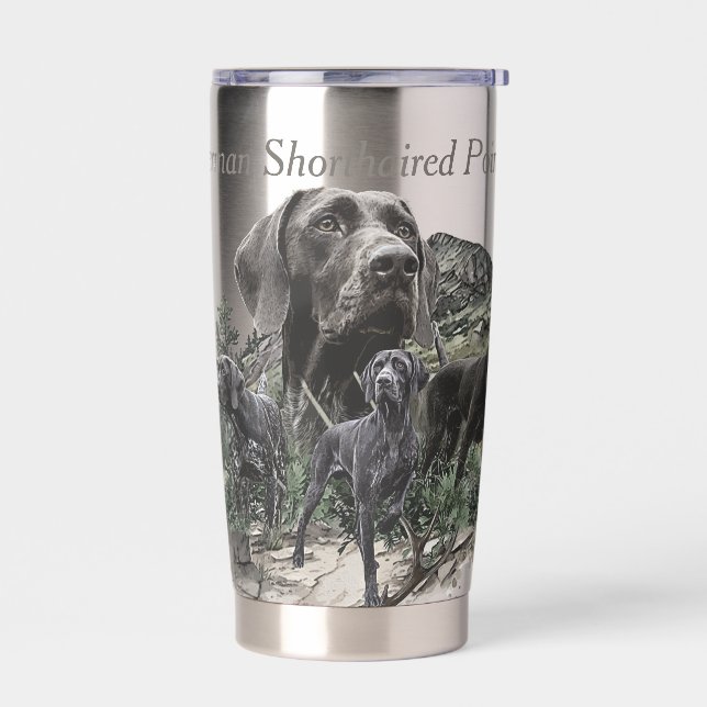 German Shorthaired Pointer Lovers Insulated Tumbler (Left)