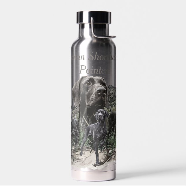 German Shorthaired Pointer Lovers Water Bottle (Left)