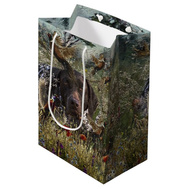 German Shorthaired Pointer      Medium Gift Bag (Front Angled)