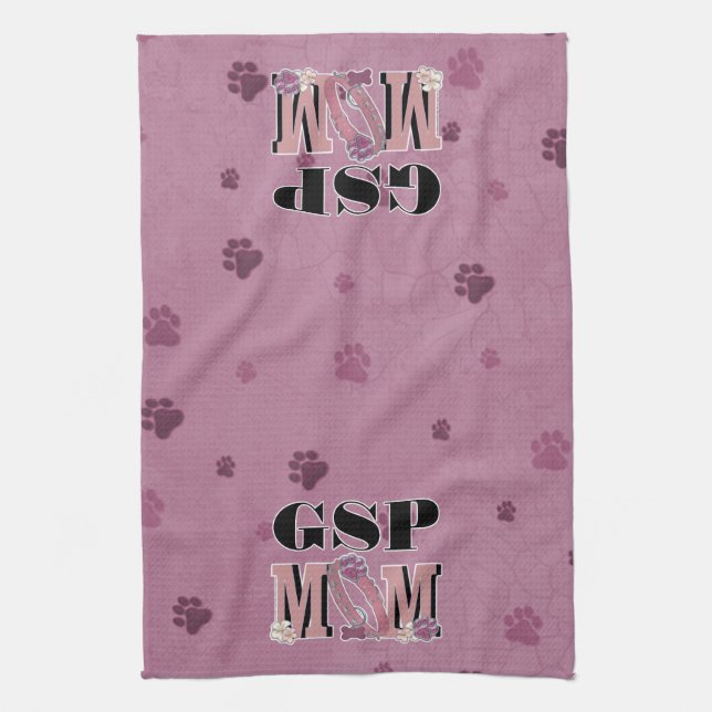German Shorthaired Pointer MOM Tea Towel (Vertical)