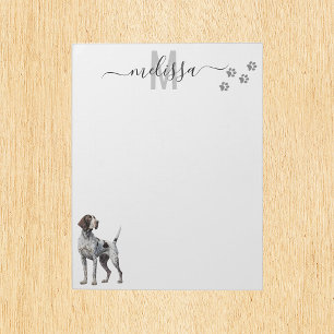 German Shorthaired Pointer Monogram Personalised  Notepad