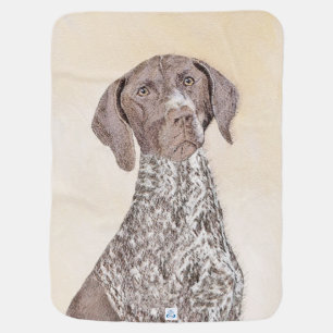 German Shorthaired Pointer Painting - Dog Art Baby Blanket