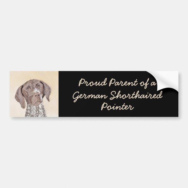 German Shorthaired Pointer Painting - Dog Art Bumper Sticker (Front)